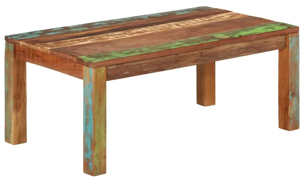 Mesa de centro 110x55x40 cm Madeira Sólida Recuperada