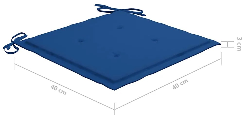 Cadeiras exterior dobráveis c/ almofadões 2 pcs acácia maciça