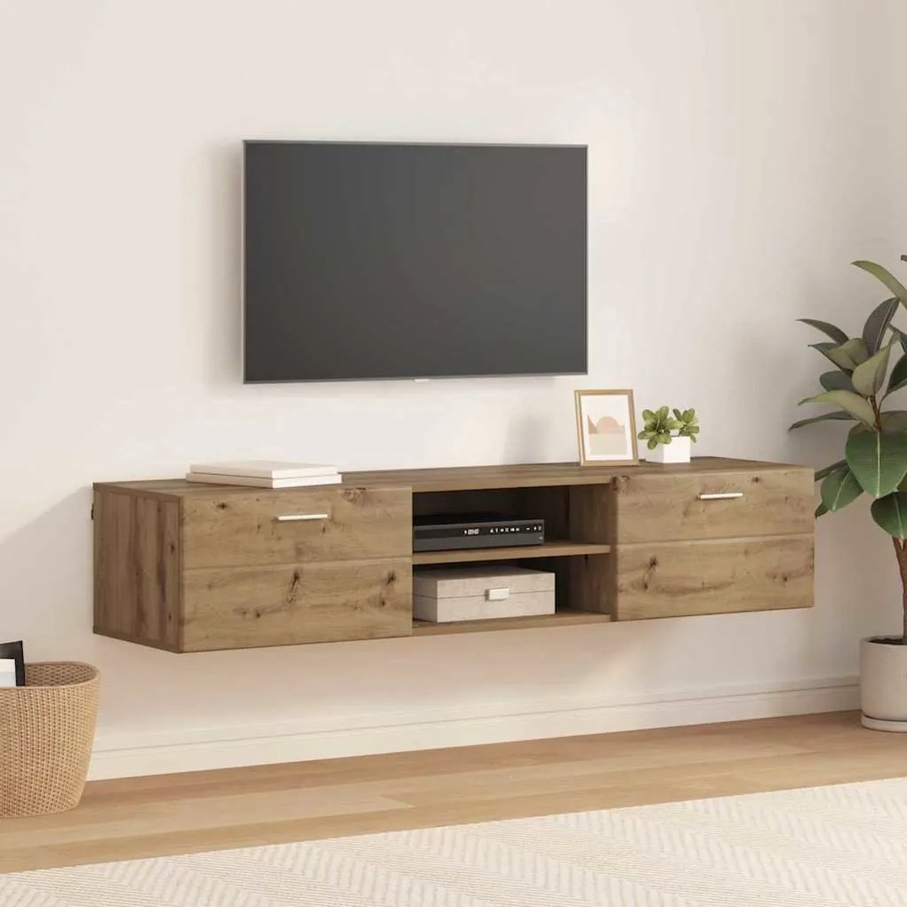 vidaXL Gabinete para TV com gaveta carvalho artisiano 150 x 39 x 30 cm