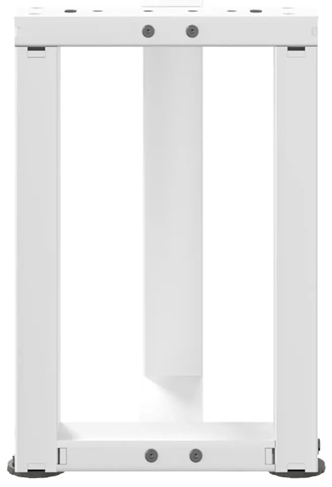 Pés para mesa de centro em forma de T, 2 peças, branco, 38x25x(42-43)