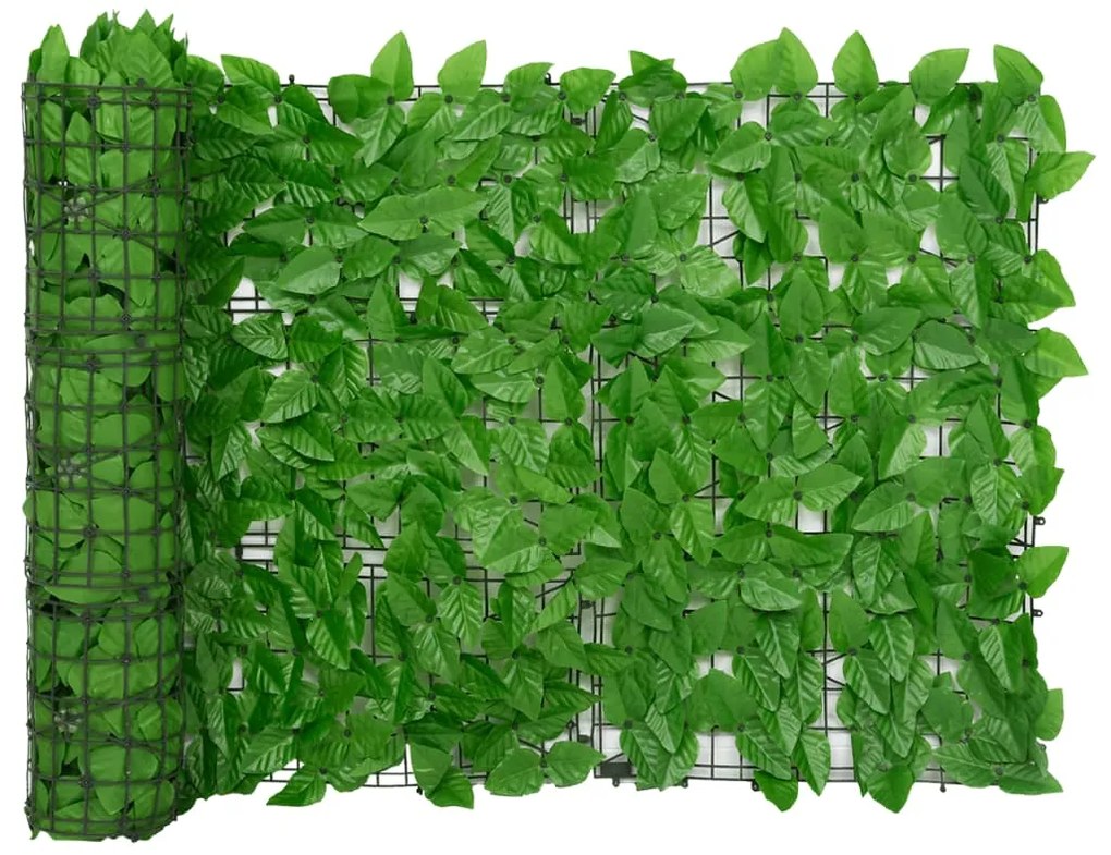 Tela de varanda com folhas verdes 200x75 cm