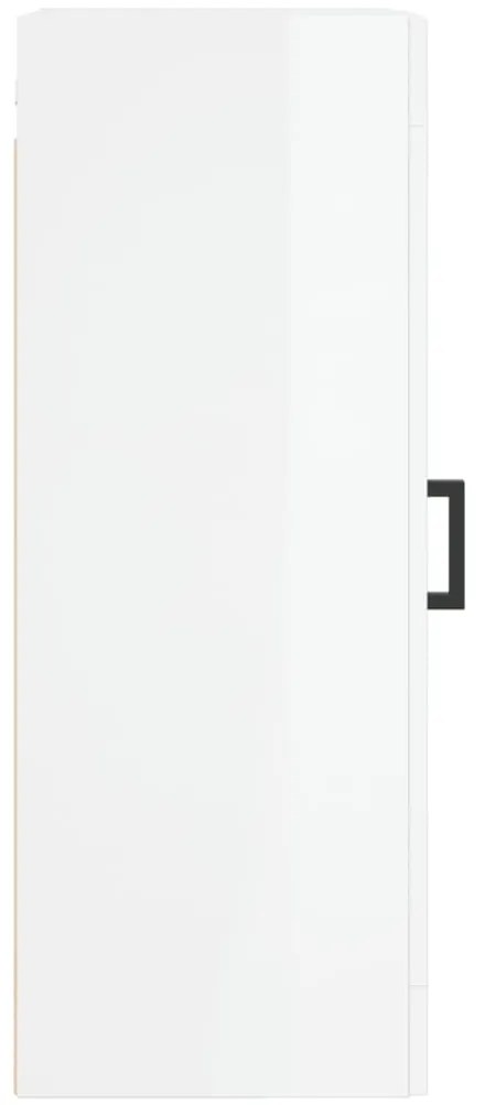 Armário parede 34,5x34x90 cm derivados madeira branco brilhante