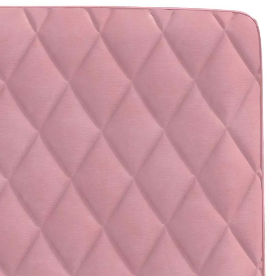 Cadeiras de jantar 4 pcs veludo rosa