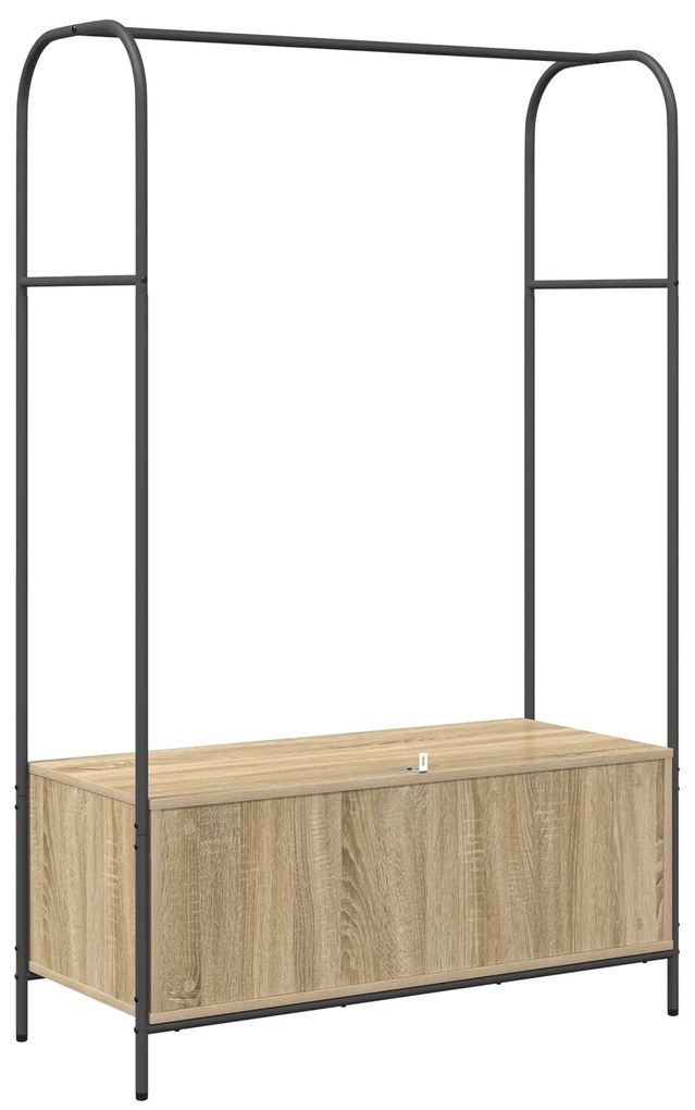 Cabideiro com prateleiras Carvalho Sonoma 100x44x160 cm
