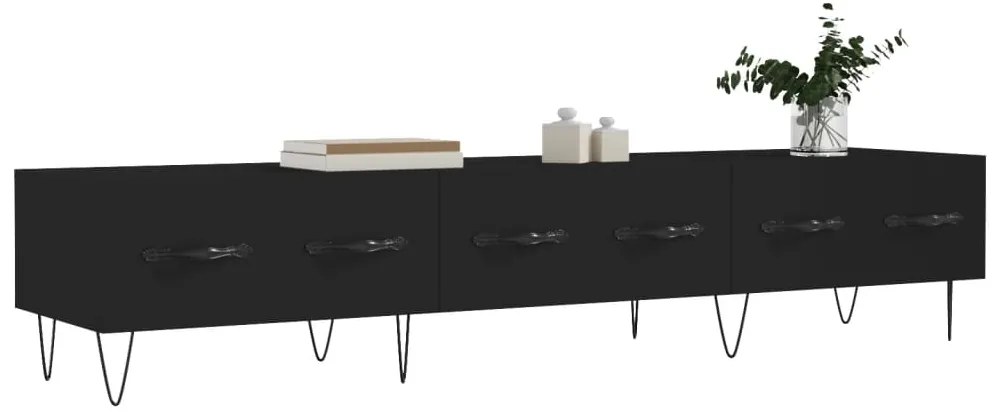 Móvel de TV 80x36x50 cm derivados de madeira preto