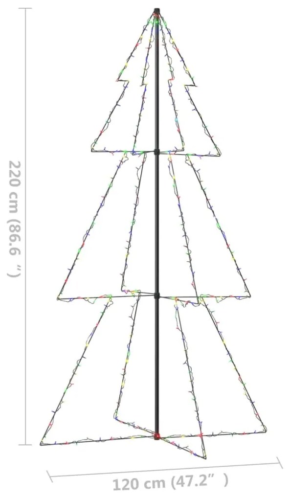 Árvore de Natal em cone 300 LEDs 120x220 cm interior e exterior