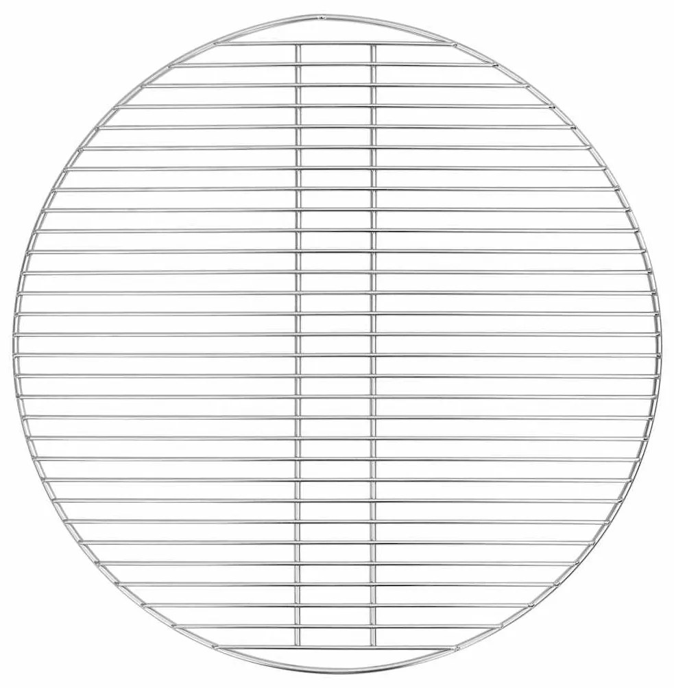 vidaXL Grelha para churrasco Prateado 57 x 57 cm Aço inoxidável