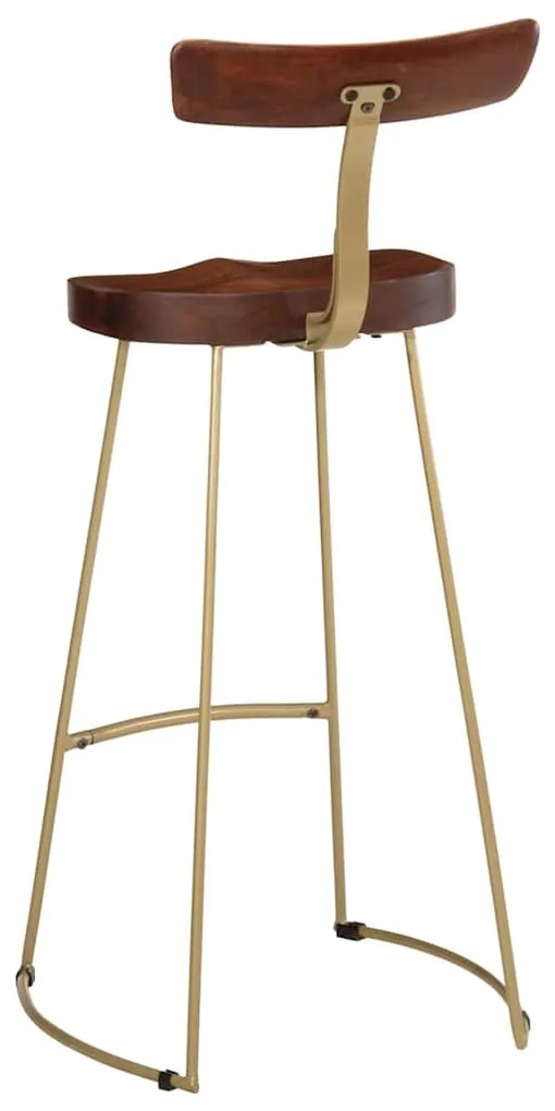 Bancos de bar 2 pcs 49x43x103 cm madeira de mangueira maciça