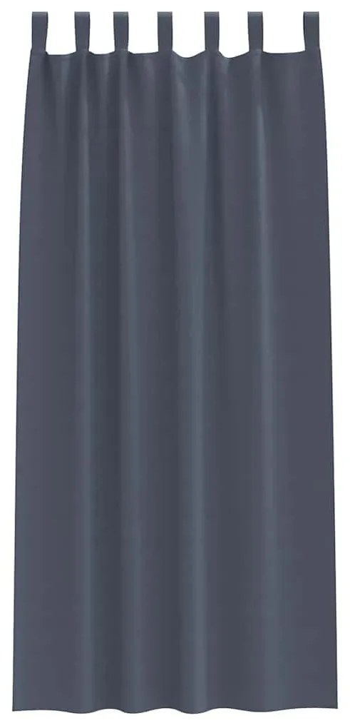 Cortinas 2 pcs Cinzento-escuro 260 x 140 cm Poliéster