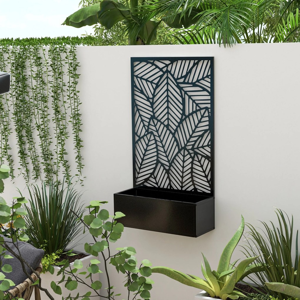 Biombo de Exterior com Floreira de Metal Floreira de Parede ou Indepen