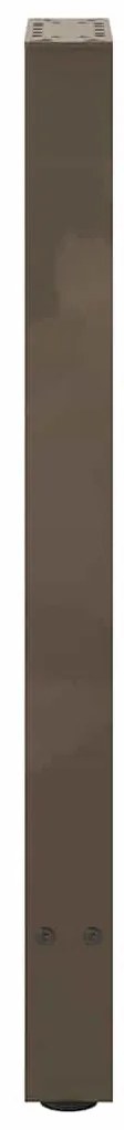 Pés de mesa de console em aço natural, 2 peças, 38x(72-73) cm, aço
