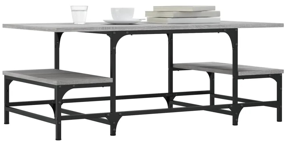 Mesa de centro 100x50,5x40 cm derivados de madeira cinza sonoma