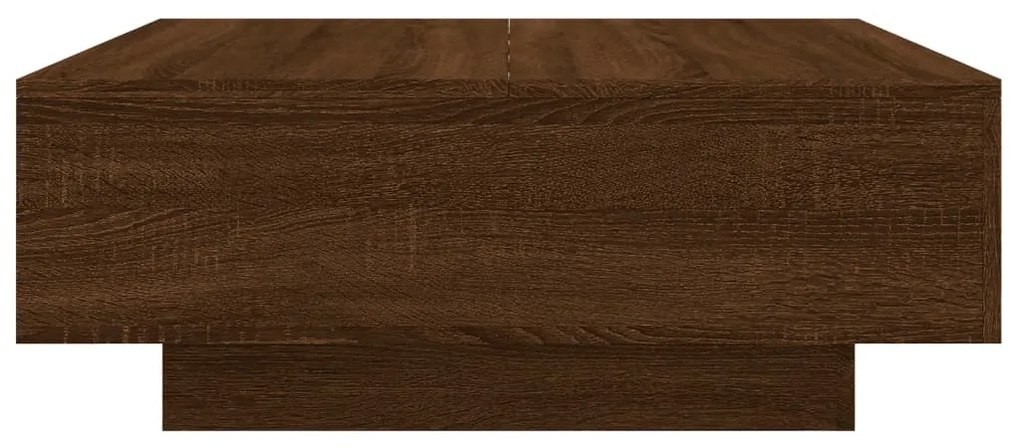 Mesa de centro 80x80x31 cm derivados madeira carvalho castanho