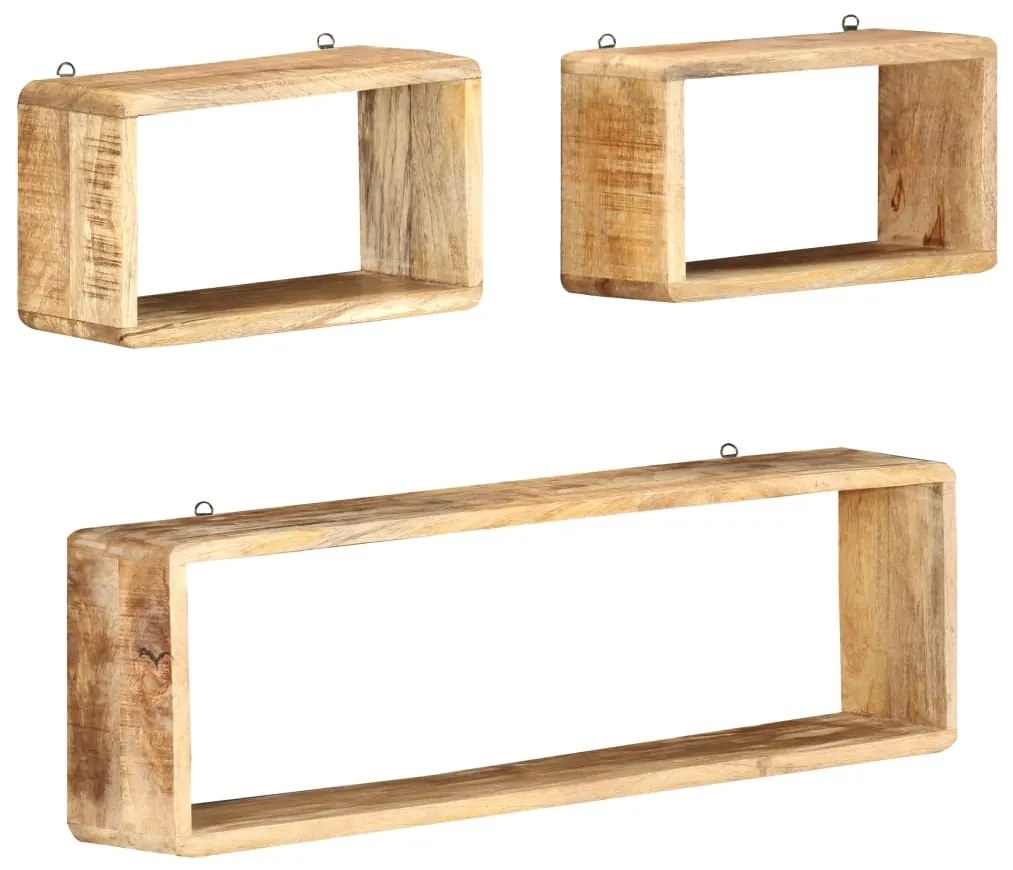 3 pcs conjunto de prateleiras de parede cubos mangueira maciça