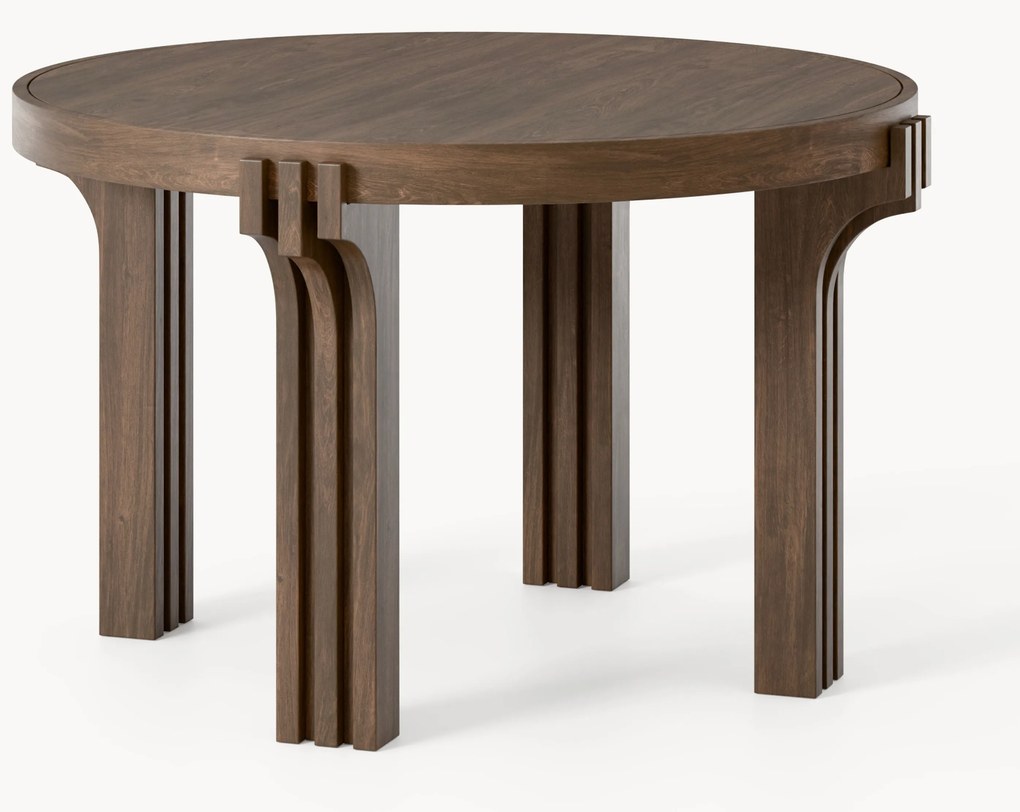 Mesa de jantar redonda de madeira de carvalho Nolan, vários tamanhos