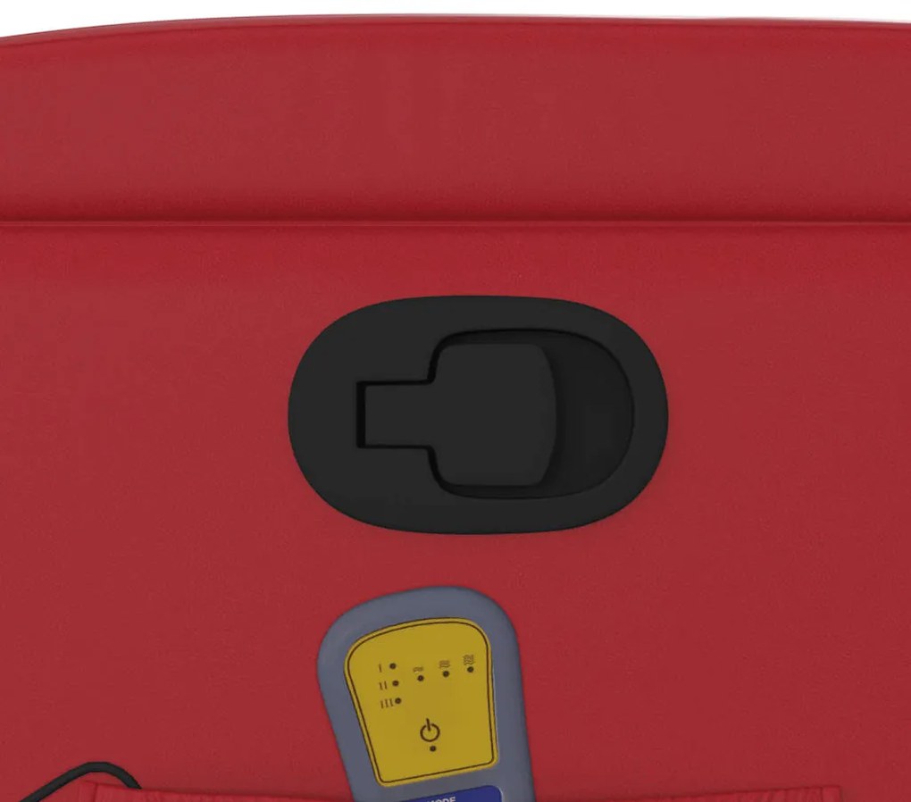 Poltrona de massagens reclinável couro artificial vermelho
