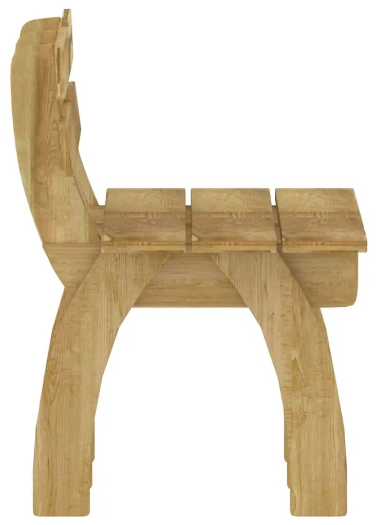 3 pcs conjunto de jantar p/ jardim pinho impregnado