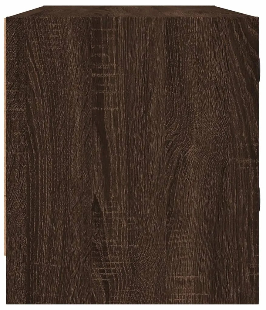 Móvel de TV c/ portas de vidro 102x37x42 cm carvalho castanho