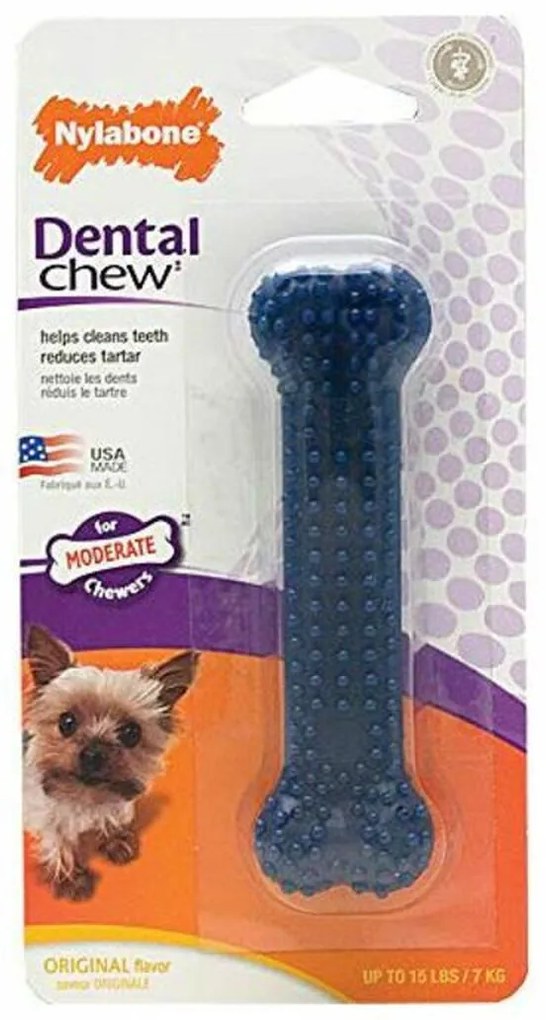 Brinquedo para cães Nylabone Pequeno Azul Natural Frango Termoplástico Tamanho XS