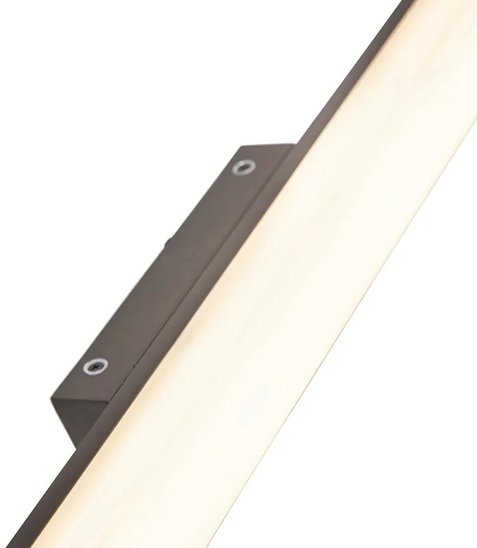 LED Candeeiro de parede moderno preto 92 cm IP44 - Cascada Moderno