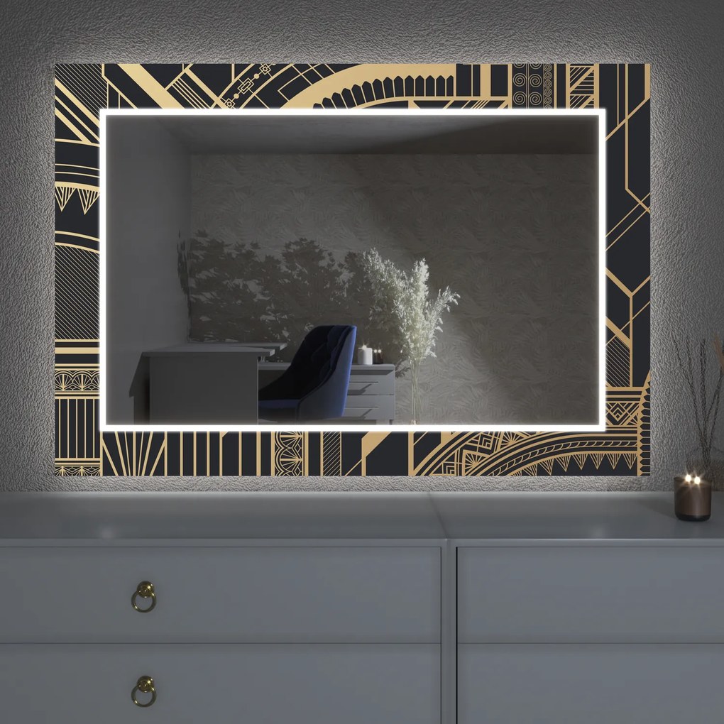 Espelho LED com decoração D21