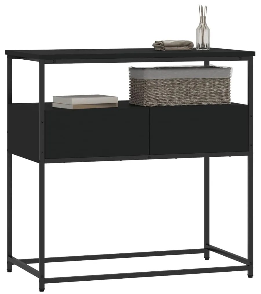 Mesa consola 75x40x75 cm derivados de madeira preto