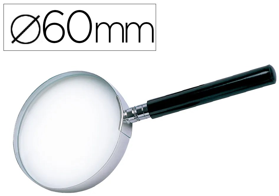 Lupa Cristal Q-Connect Aro Metálico - 63 mm