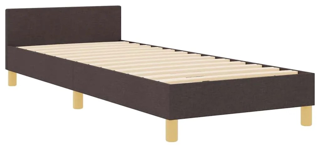 Cama vidaXL em Castanho Escuro, 80x200 cm, Tecido