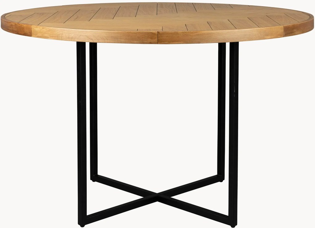 Mesa de jantar redonda em madeira de carvalho Class, Ø 120 cm