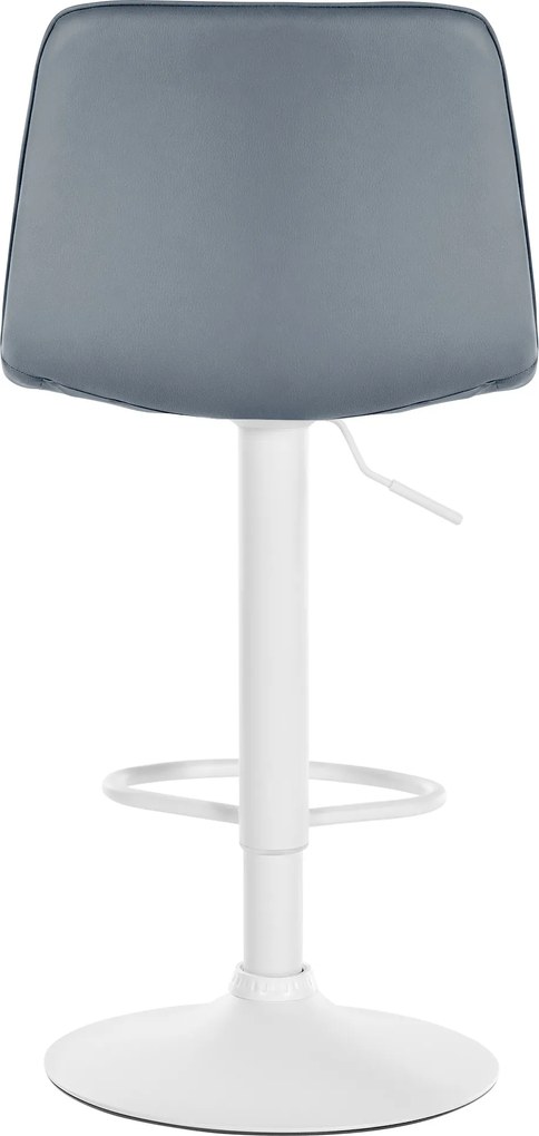 Conjunto de 2 bancos de bar Lex em couro sintético cinzento claro