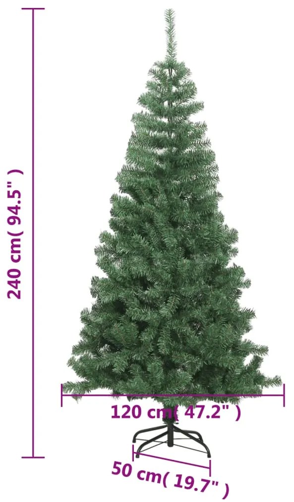 Árvore de natal artificial L, 240 cm, verde