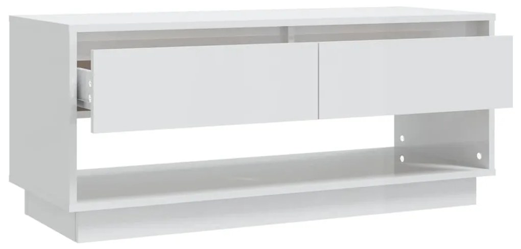 Móvel de TV 102x41x44 cm aglomerado branco brilhante