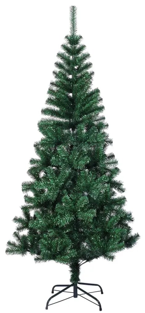 Árvore Natal artificial c/ pontas iridescentes 210 cm PVC verde