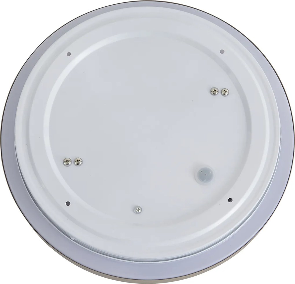 Candeeiro de Teto Moderno Taupe com Branco 34cm 2 Luzes IP44 - Walden
