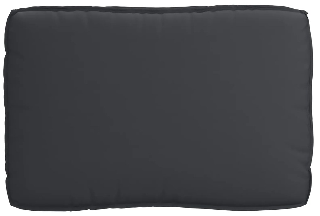 Conjunto de Almofadas de Palete 2 Peças Preto Tecido Oxford