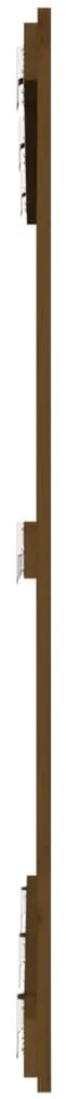 Cabeceira de parede 127,5x3x110 cm pinho maciço castanho-mel