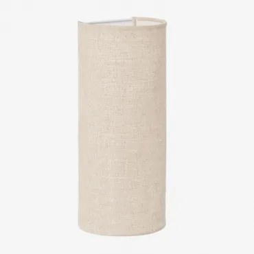 Luminária De Parede Em Linho Kiraz ↔︎ 15 X ↑35 Cm & Linho Beige Creme - Sklum