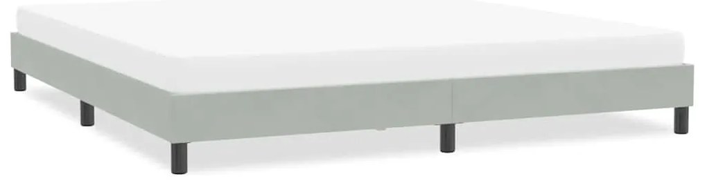 vidaXL Estrutura de cama sem colchão 200x210 cm veludo cinzento-claro