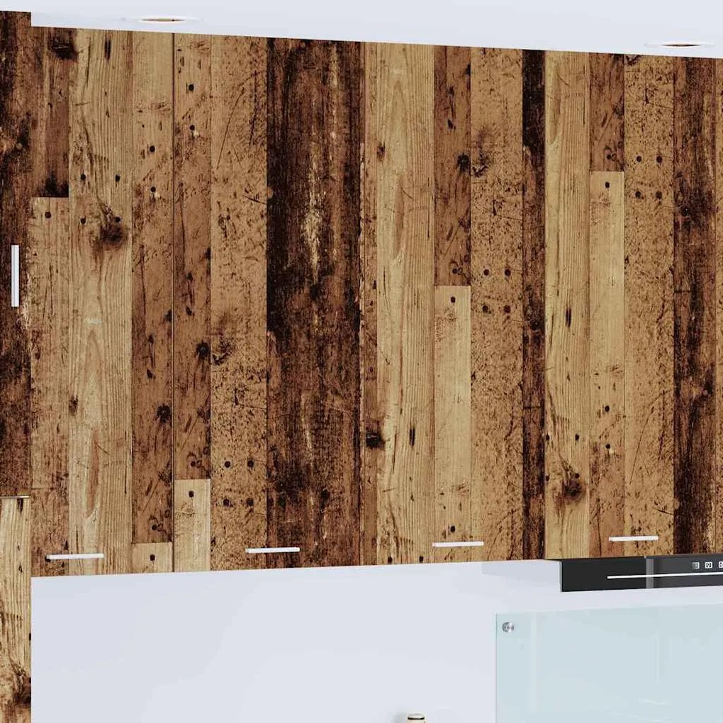 vidaXL Armário suspenso com porta Riga Madeira antiga 80 x 31 x 100 cm