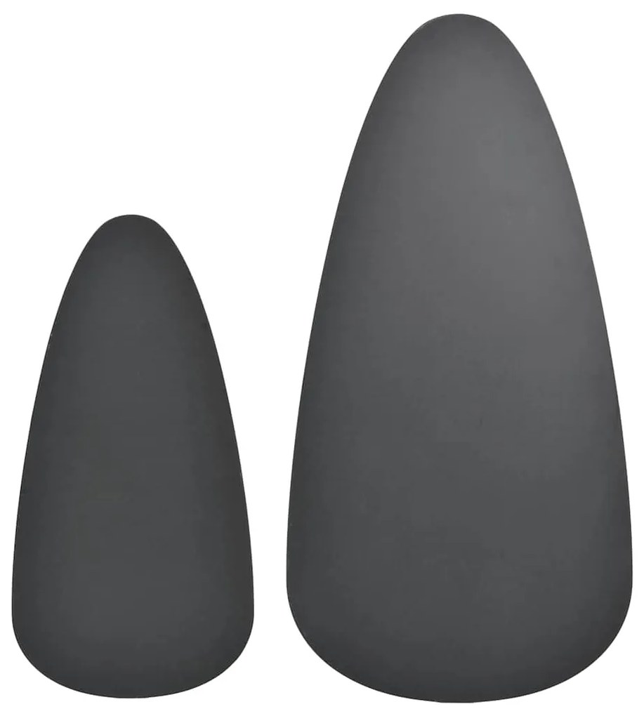 Conjunto mesas de centro 2 pcs pinho maciço preto