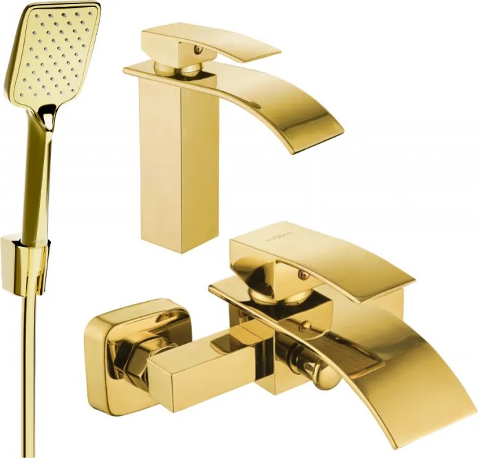 Mexen Aries Conjunto de banho R62, dourado - 744803R62-50