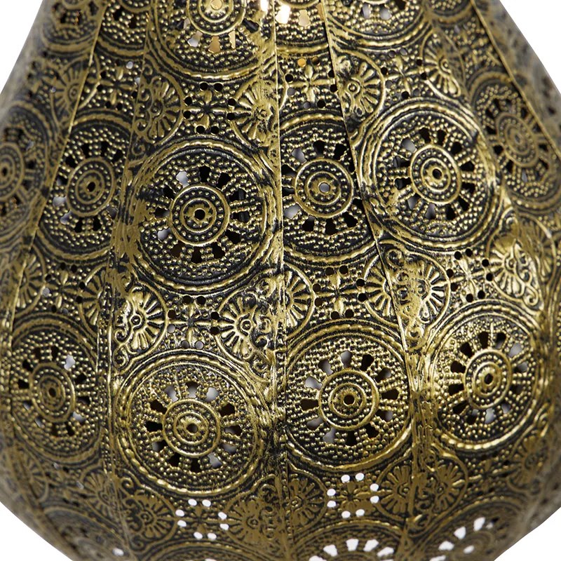 Candeeiro de suspensão oriental dourado - Billa Dia Oriental