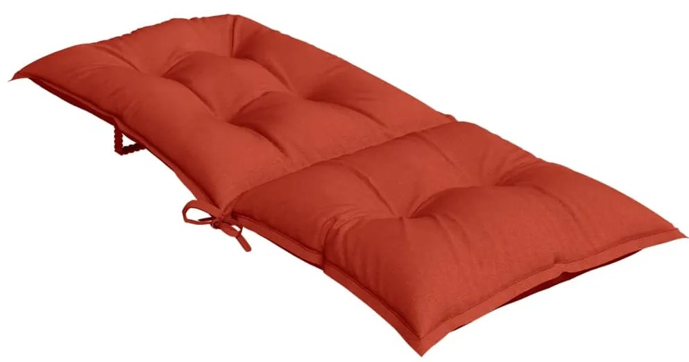 Almofadões cadeiras altas 6 pcs mesclado tecido vermelho