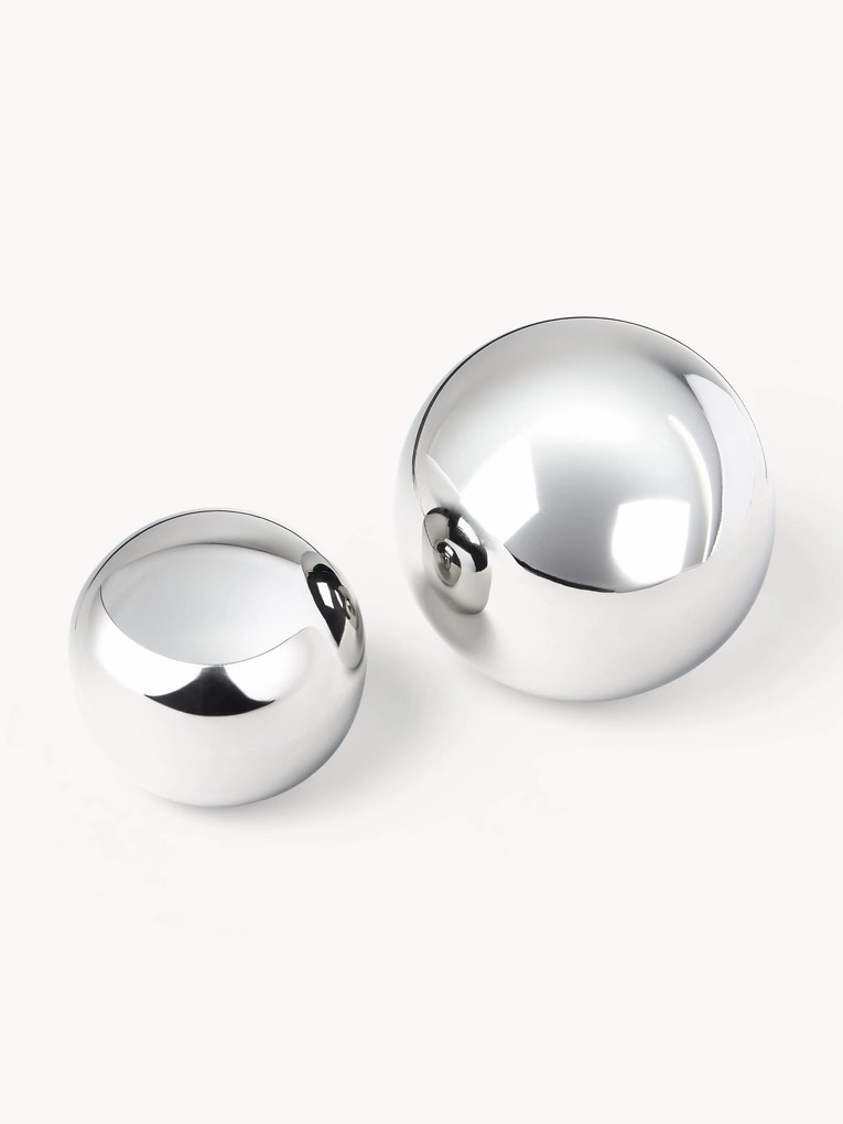 Objetos decorativos em aço inoxidável Polaris, conjunto de 2