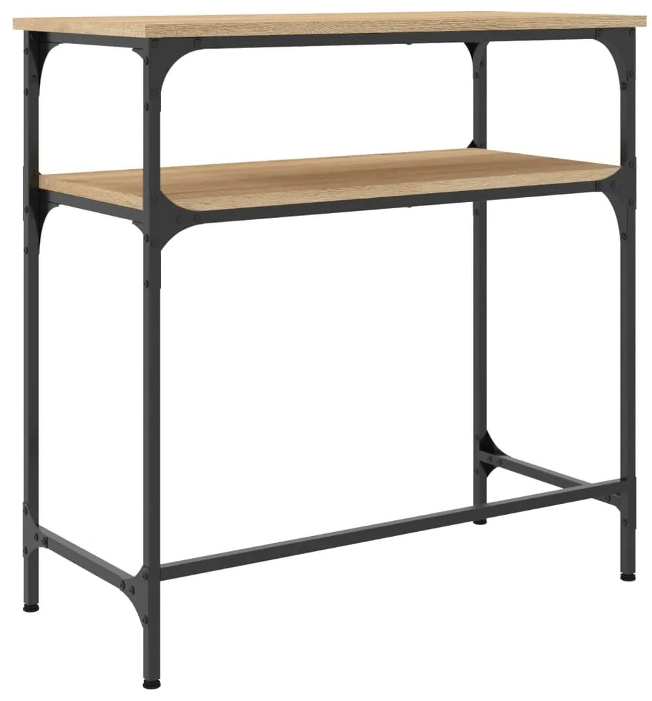 Mesa consola 75x35,5x75 cm derivados de madeira carvalho sonoma
