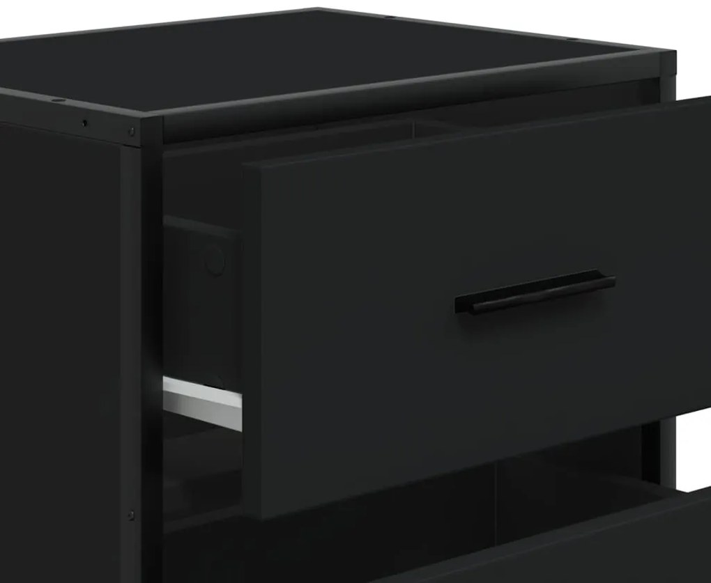 Mesa de cabeceira 40x31x50 cm derivados de madeira preto
