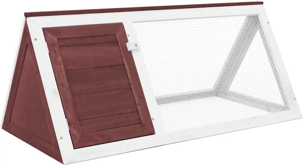 vidaXL Gaiola para coelhos madeira castanho