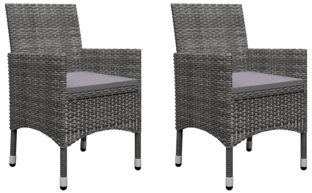 5 pcs conjunto de jantar para jardim cinzento