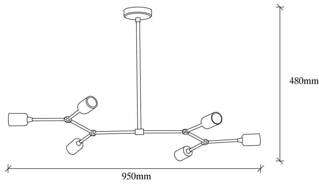 Candeeiro Chandelier Sparrow – Vintage – 95 x 48 cm