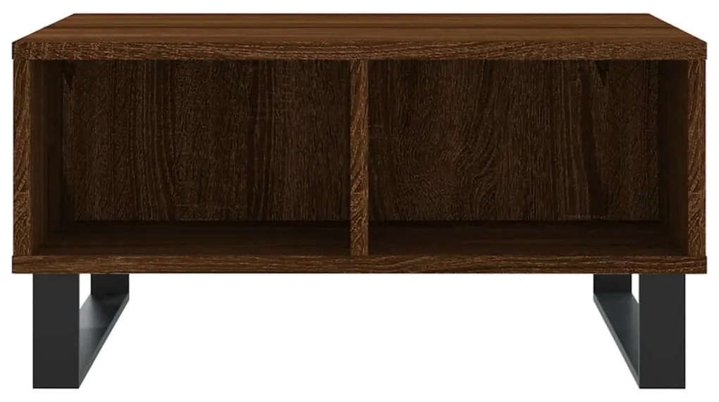 Mesa de centro 60x60x30 cm derivados madeira carvalho castanho